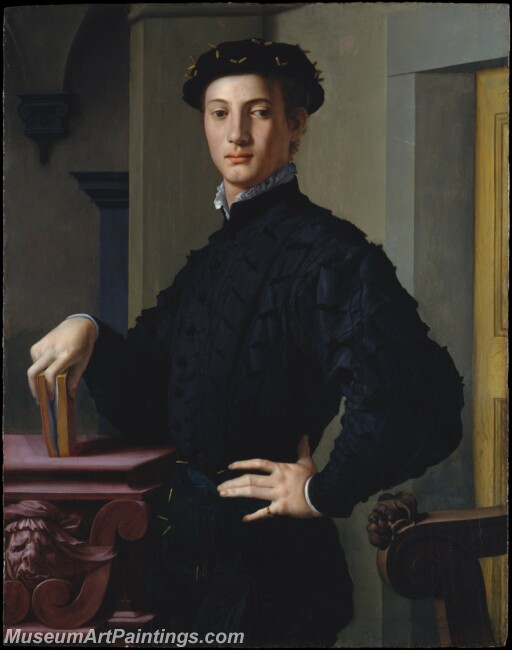 Bronzino Portrait of a Young Man Painting