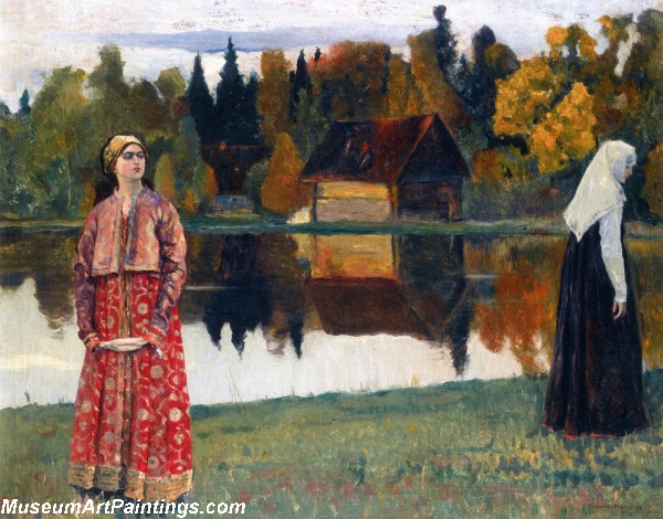 By the Lake by Mikhail Vasilevich Nesterov