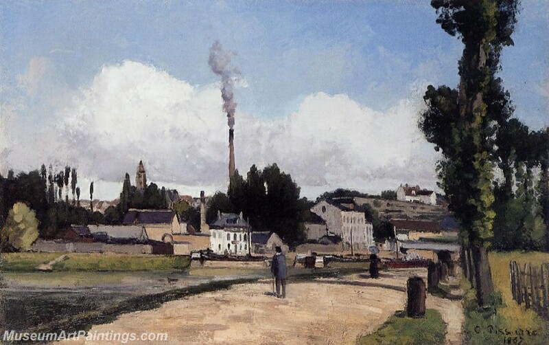 By the Oise at Pontoise Painting