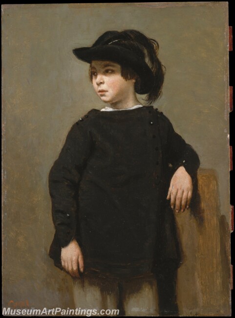 Camille Corot Portrait of a Child Painting