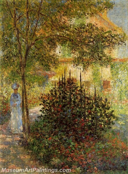 Camille Monet in the Garden at the House in Argenteuil Painting