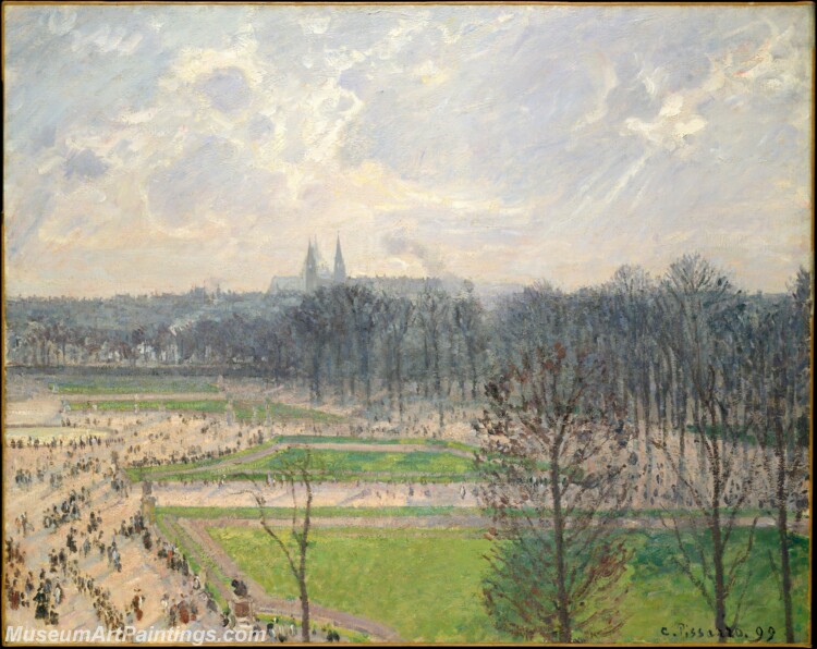 Camille Pissarro The Garden of the Tuileries on a Winter Afternoon Painting