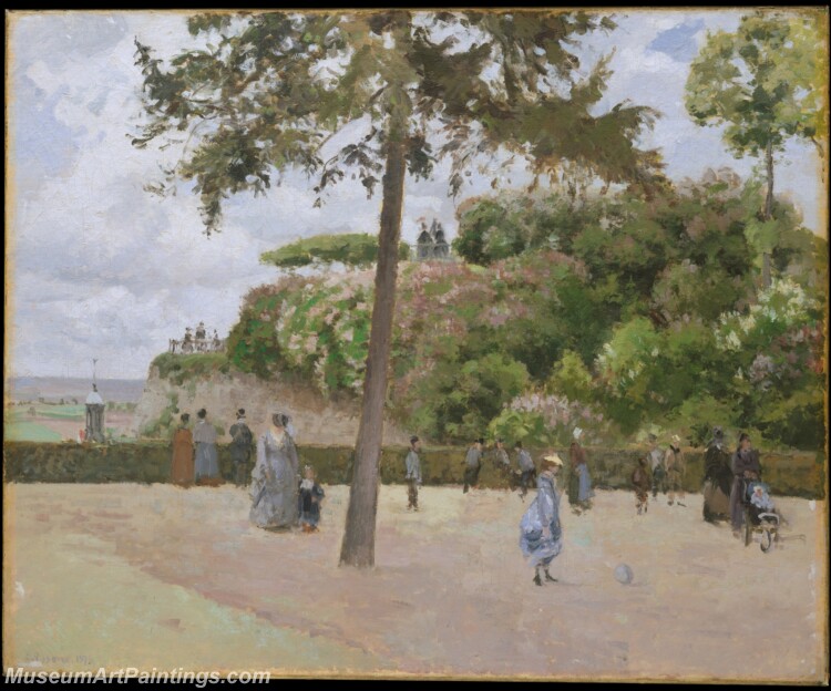 Camille Pissarro The Public Garden at Pontoise Painting