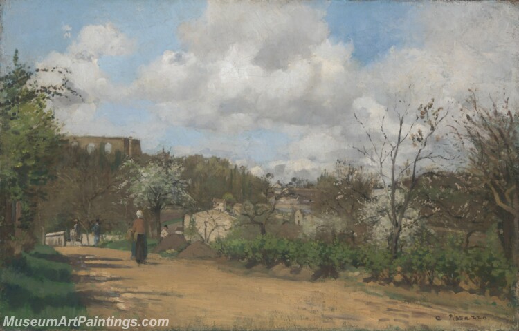 Camille Pissarro View from Louveciennes Painting