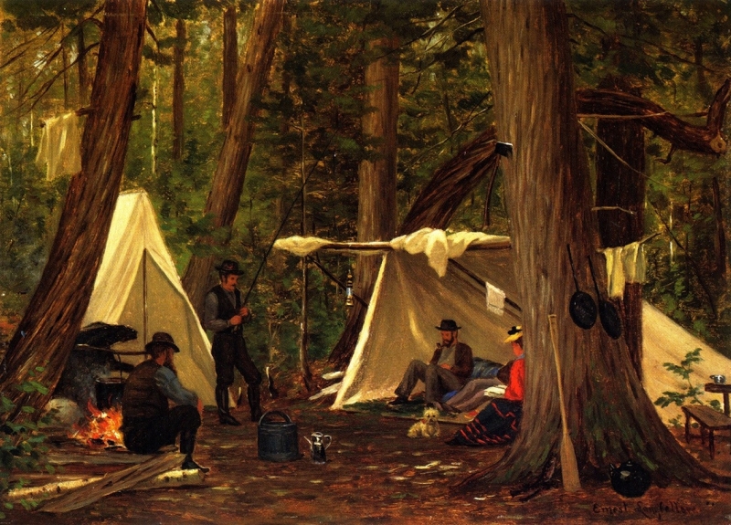 Camp at Mooeshead Lake Maine by Ernest Wadsworth Longfellow