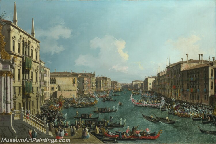 Canaletto A Regatta on the Grand Canal Painting