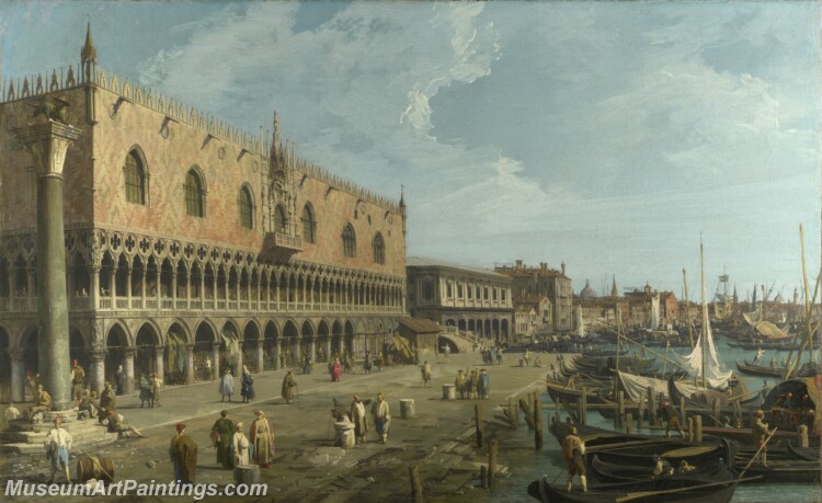 Canaletto Venice The Doges Palace and the Riva degli Schiavoni Painting