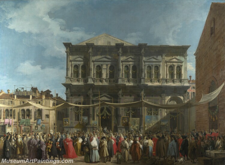 Canaletto Venice The Feast Day of Saint Roch Painting