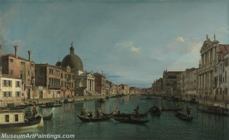 Canaletto Venice The Grand Canal with S. Simeone Piccolo Painting