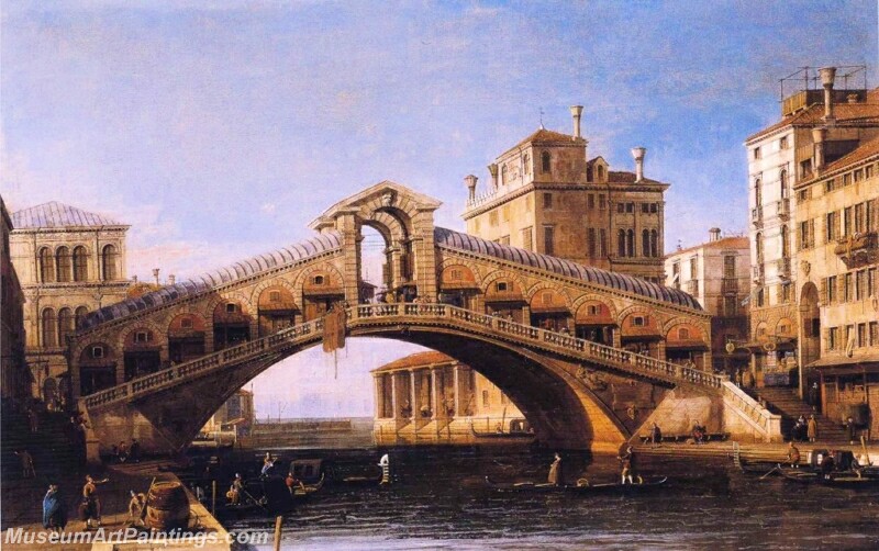 Capriccio of the Rialto Bridge with the Lagoon Beyond Painting