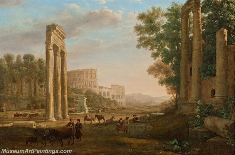 Capriccio with ruins of the Roman Forum Painting