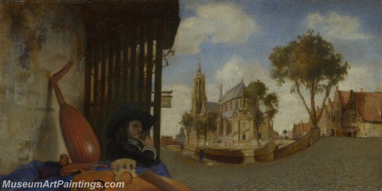 Carel Fabritius A View of Delft Painting