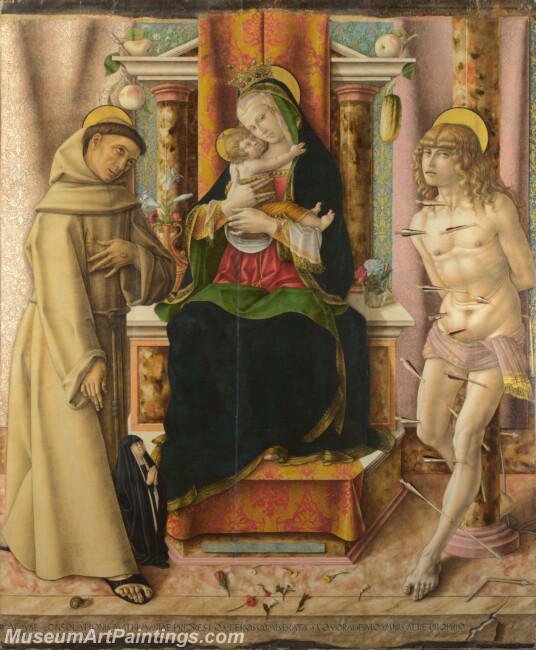 Carlo Crivelli The Virgin and Child with Saints Francis and Sebastian Painting