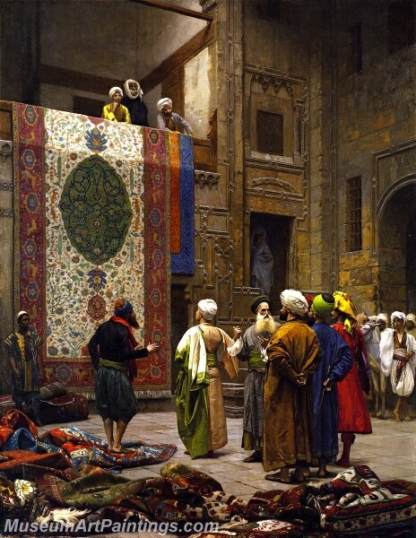 Carpet Merchant in Cairo Painting