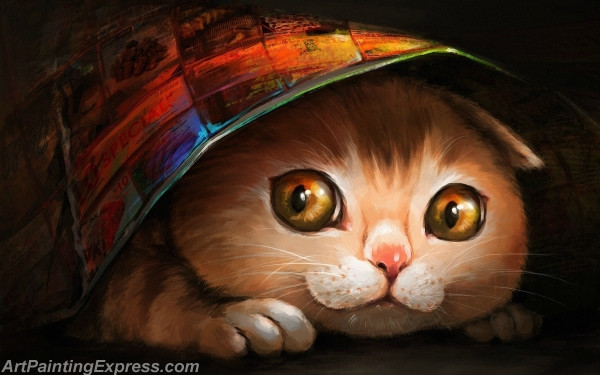 Cat Painting Canvas Prints 025