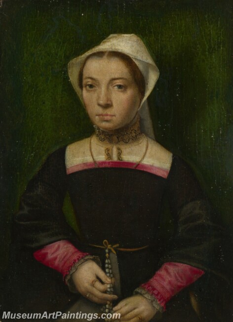 Catharina van Hemessen A Lady with a Rosary Painting