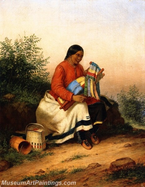 Caughnawaga Woman and Baby Painting