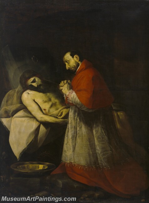 Cerano San Carlos Borromeo ante Cristo muerto Painting