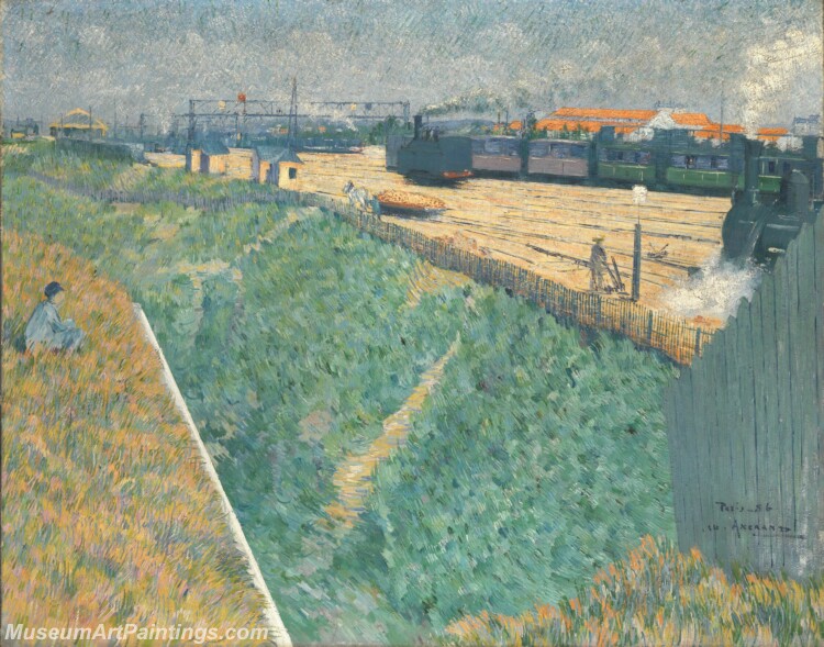 Charles Angrand The Western Railway at its Exit from Paris Painting