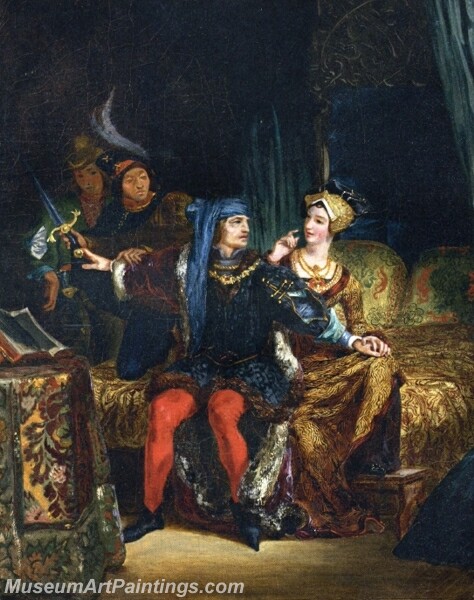 Charles VI and Odette de Champdivers Painting