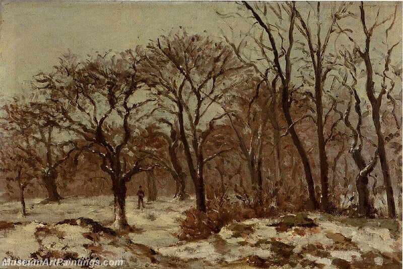 Chestnut Orchard in Winter Painting