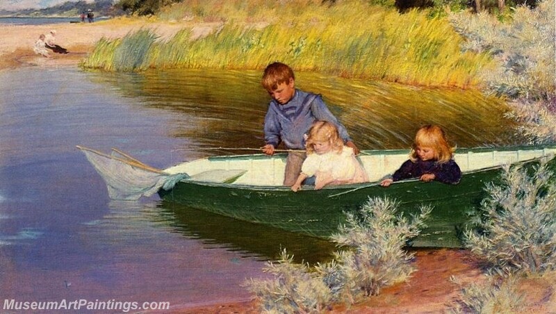 Children Fishing Painting