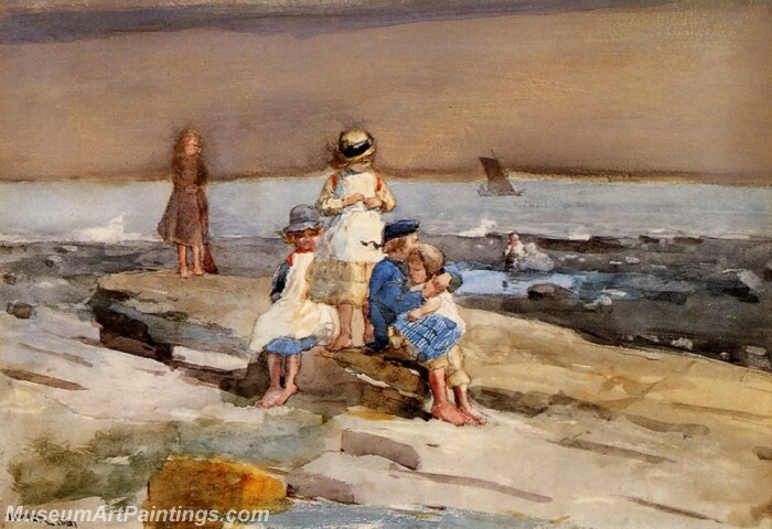 Children on the Beach Painting