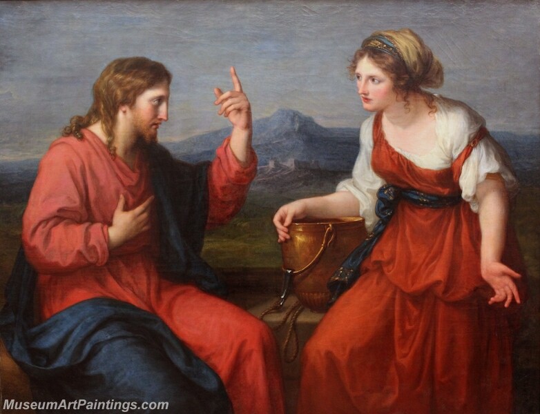 Christ and the Samaritan woman at the well Painting