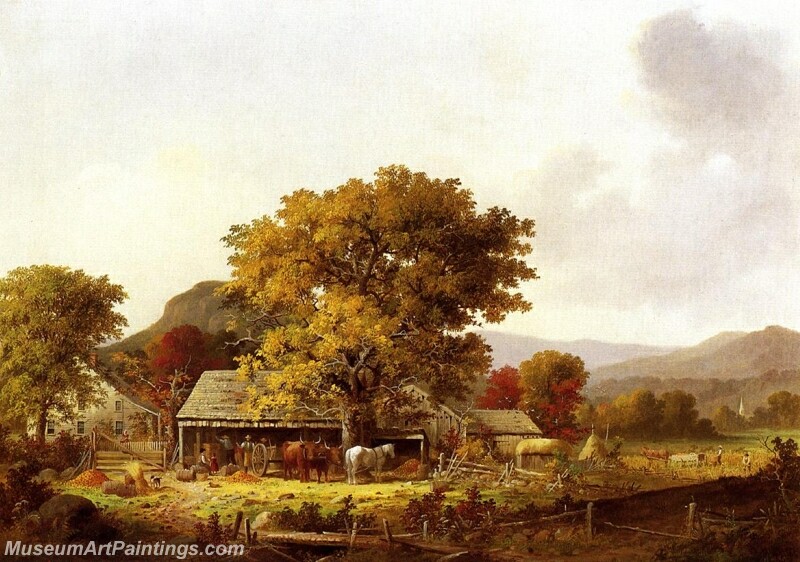 Cider Making in the Country Painting