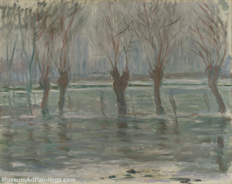 Claude Monet Flood Waters Painting