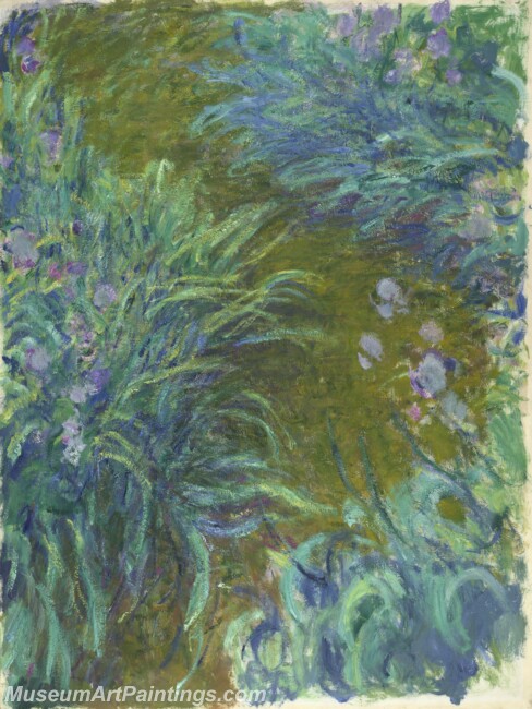 Claude Monet Irises Painting