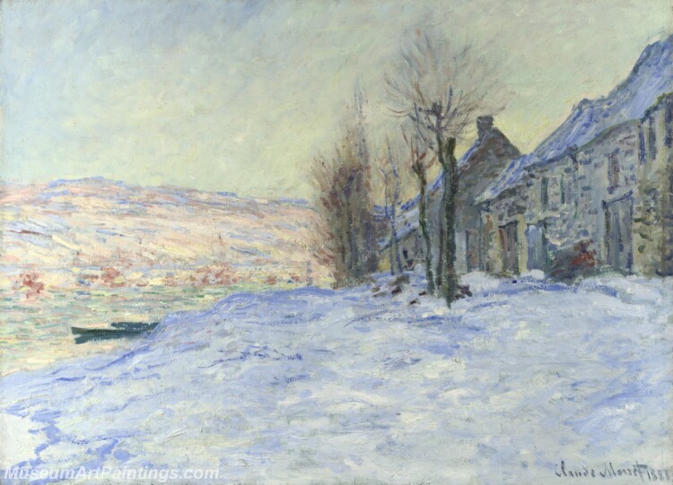 Claude Monet Lavacourt under Snow Painting