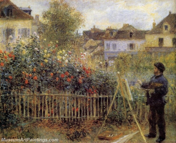 Claude Monet Painting in His Garden at Argenteuil Painting