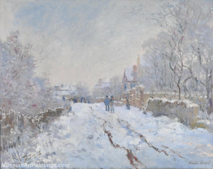 Claude Monet Snow Scene at Argenteuil Painting