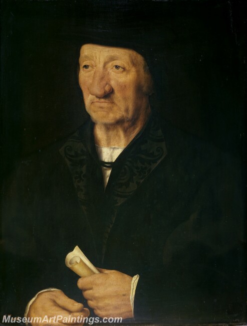 Cleve Joos van Retrato de anciano Painting