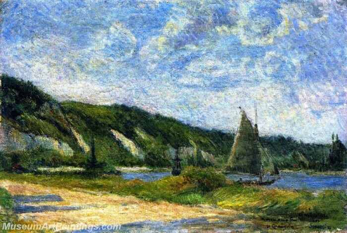 Cliffs at La Bouille Painting