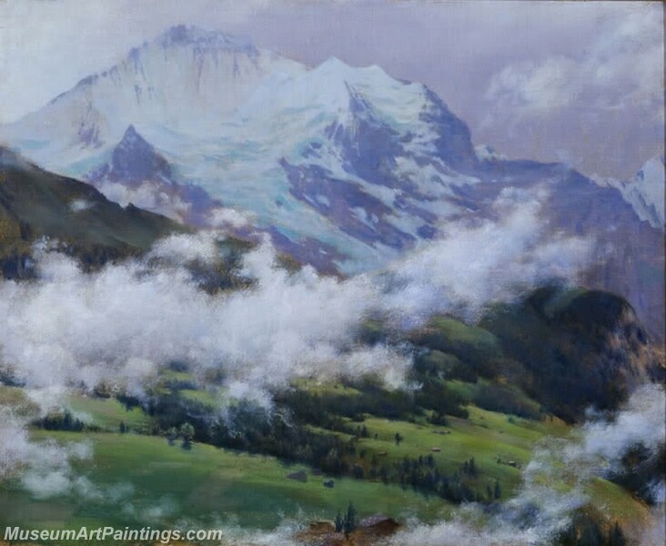 Clouds Over Wengen Painting