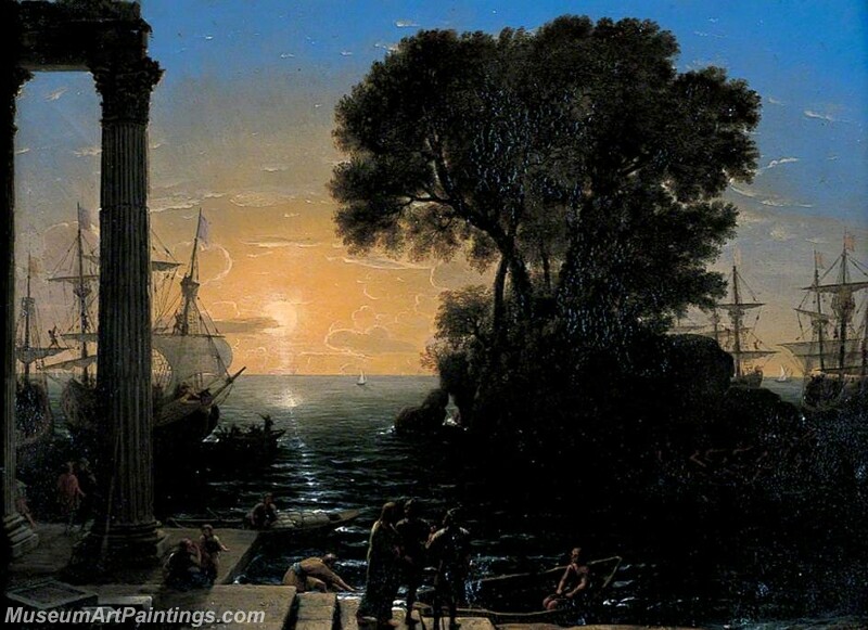 Coast Scene with the Embarkation of Saint Paul Painting