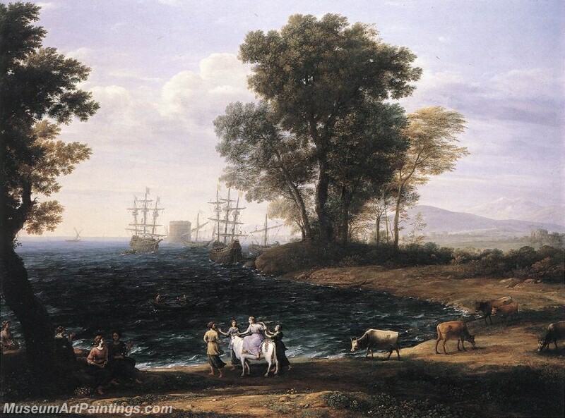 Coast Scene with the Rape of Europa Painting