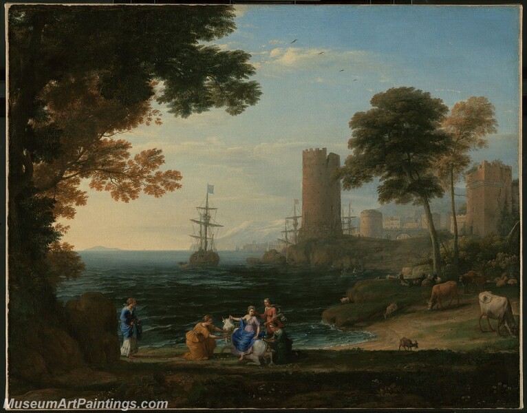 Coast View with the Abduction of Europa Painting