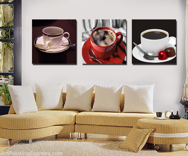 Coffee Paintings Canvas Prints Set of 3 Modern Wall Art CPC01