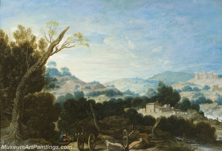 Collantes Francisco Paisaje con pastores Painting