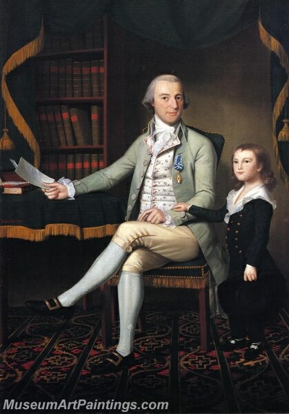 Colonel Benjamin Tallmadge and son William Tallmadge Painting