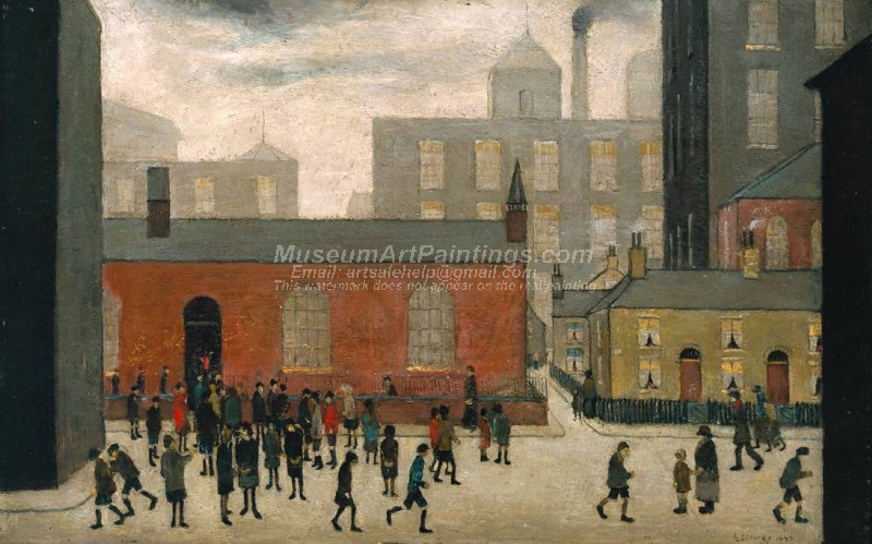 Coming Out of School by L S Lowry