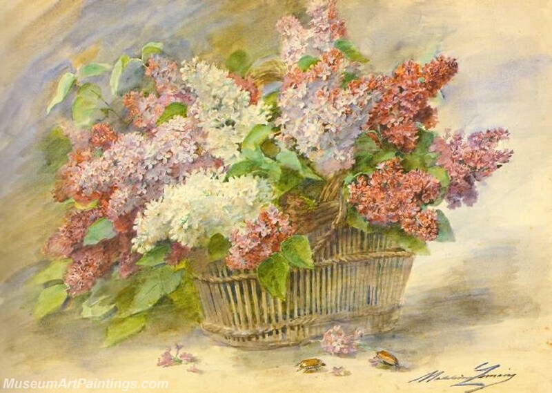 Corbeille de lilacs aux hannetons Painting