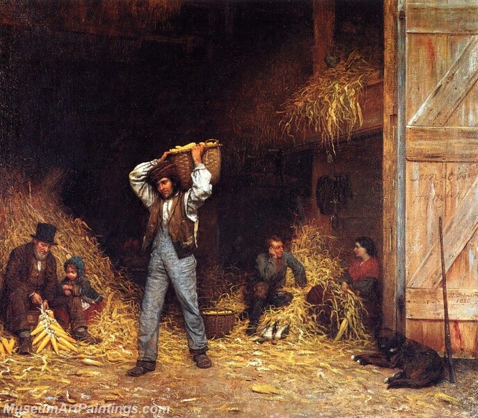 Corn Husking Painting