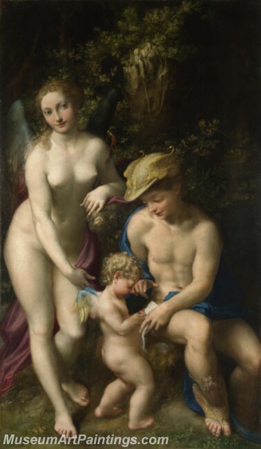 Correggio Venus with Mercury and Cupid The School of Love Painting