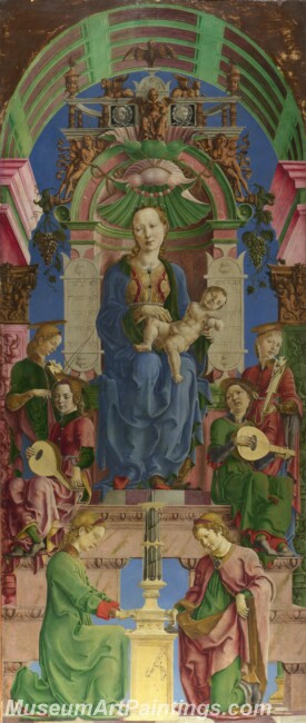 Cosimo Tura The Virgin and Child Enthroned Painting