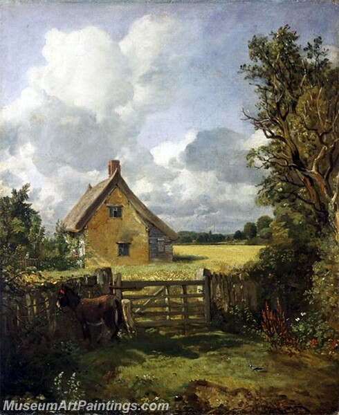 Cottage in a Cornfield Painting