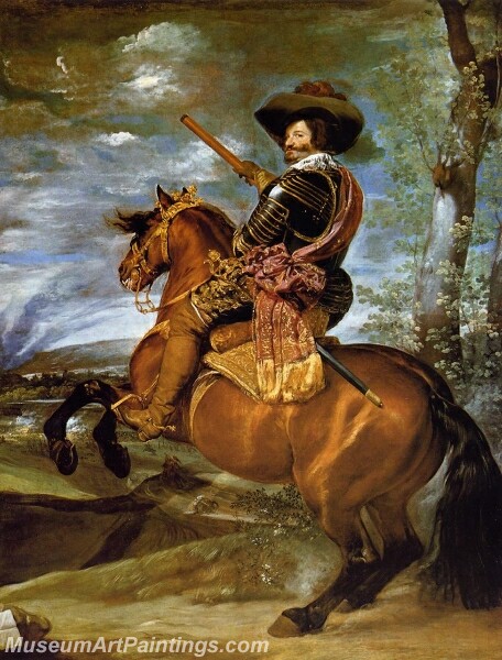 Count Duke of Olivares on Horseback Painting